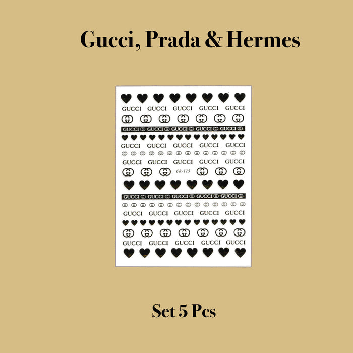 STICKER - PRADA, GUCCI & HERMES | SET 7 PCS
