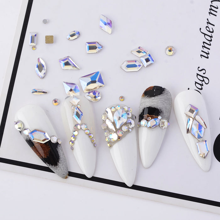 HIGH QUALITY 3D AB RAINBOW DIAMOND GEMSTONE - Flat Back