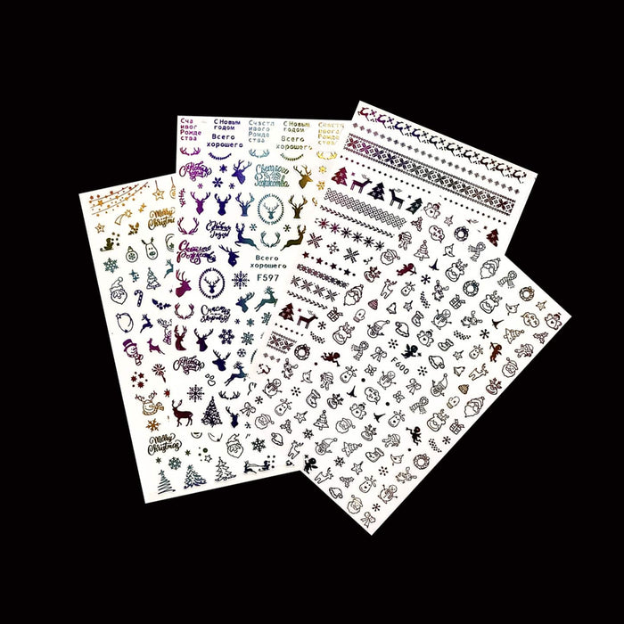 STICKER - CHRISTMAS HOLOGRAPHIC | SET 4 PCS