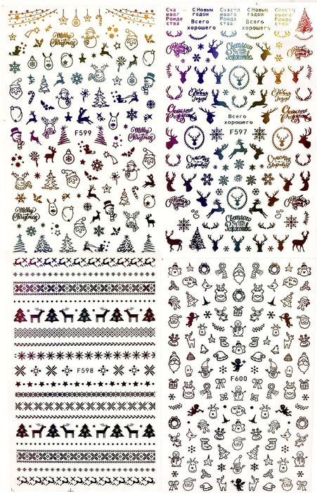 STICKER - CHRISTMAS HOLOGRAPHIC | SET 4 PCS