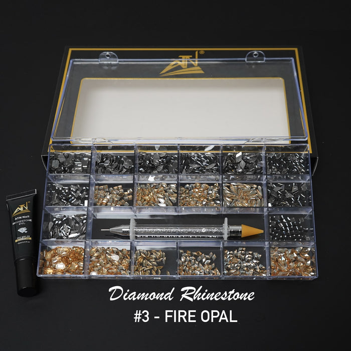 New Diamond box - Mixed Shapes Rhinestone | 20 Shapes/Pack