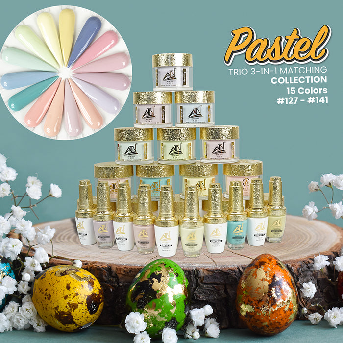 PASTEL COLLECTION 15 COLORS – Matching Trio 3 IN 1 ( From #127 -> #141 in 200 colors )