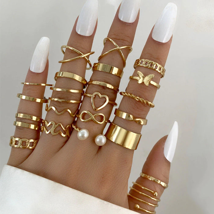 Finger Ring Set - Jewelry Nail Decoration