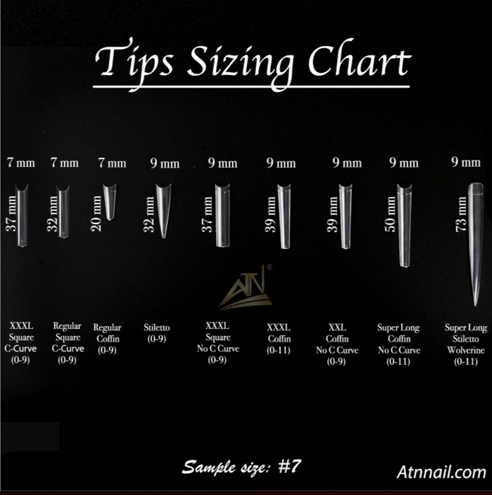 TIPS - EXTRA LONG STILETTO (0-9) (BAG)