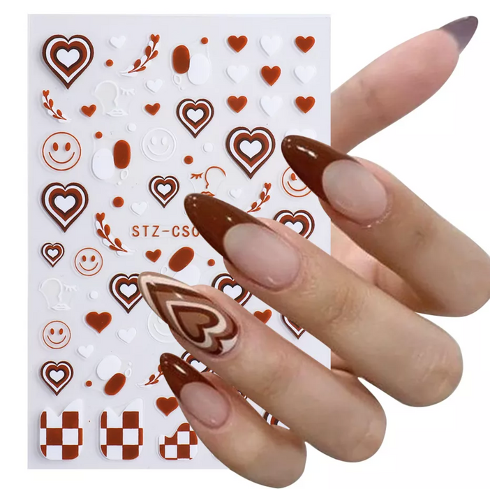STICKER - CHECKERBOARD, HEART, SMILEY | 1 PCS