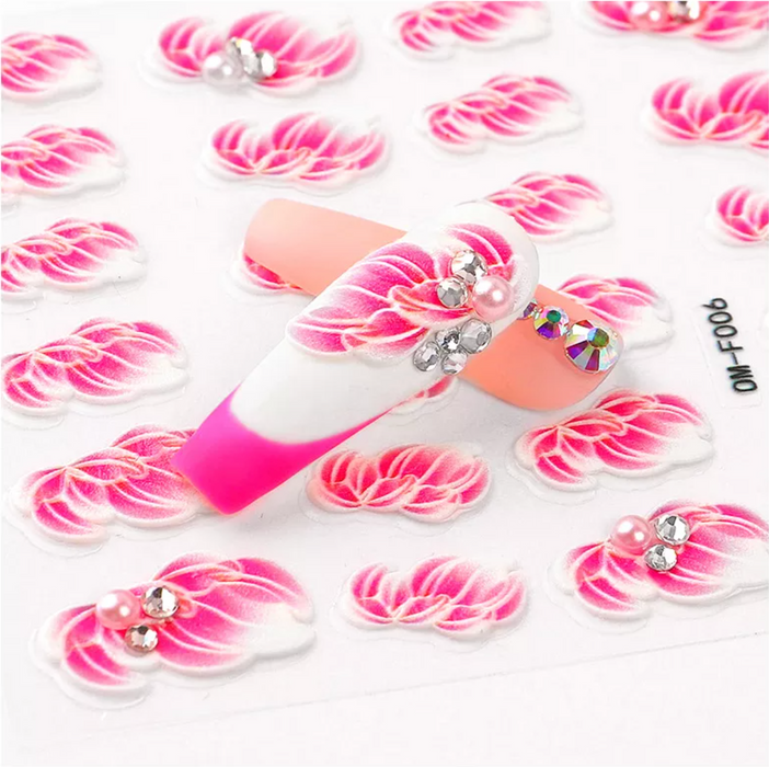 STICKER - 5D FLOWERS | SET 4 PCS