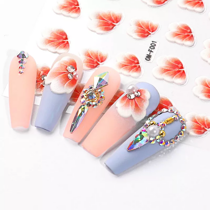 STICKER - 5D FLOWERS | SET 4 PCS