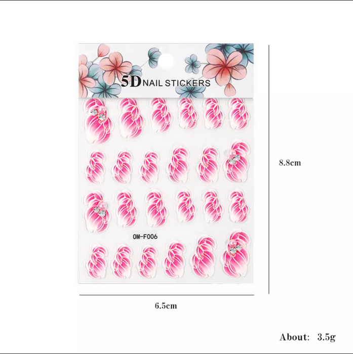 STICKER - 5D FLOWERS | SET 4 PCS