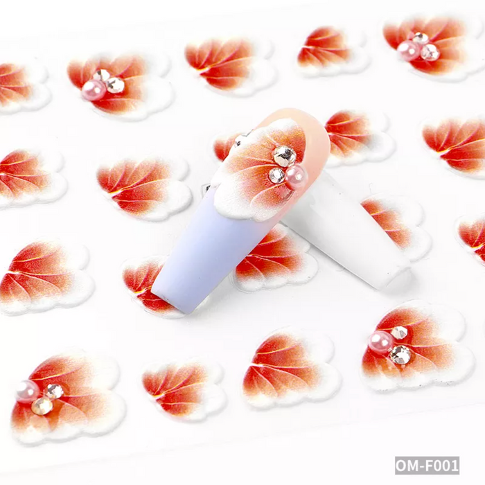 STICKER - 5D FLOWERS | SET 4 PCS