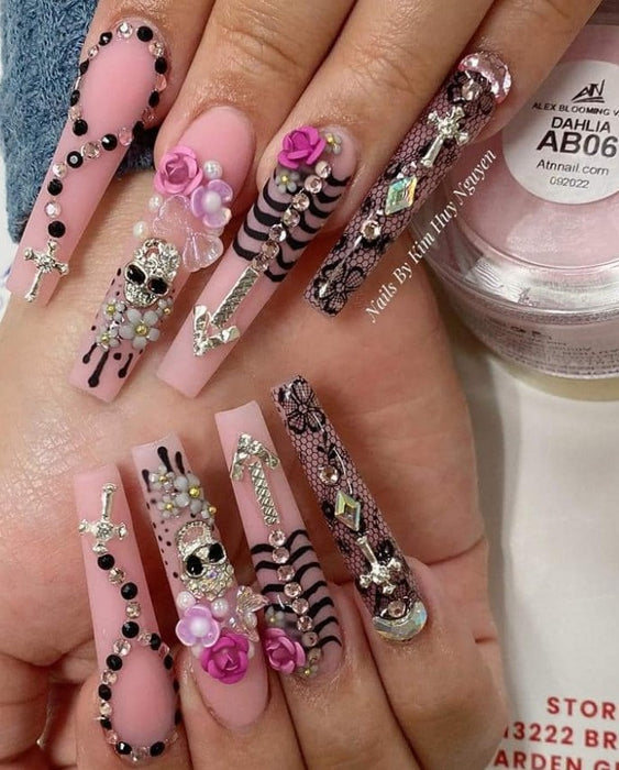 ALEX Blooming Valley NUDE Collection – 18 Colors Acrylic Powder Set for Nails, Nude Tones, Professional Nail Art Decoration