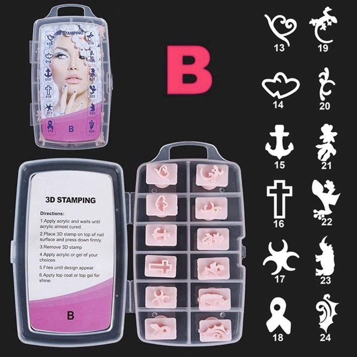 NAIL Art Design - 3D Stamping | Set 192 pcs