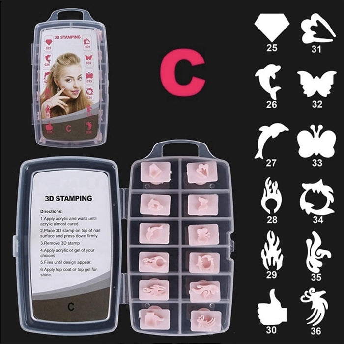 NAIL Art Design - 3D Stamping | Set 192 pcs
