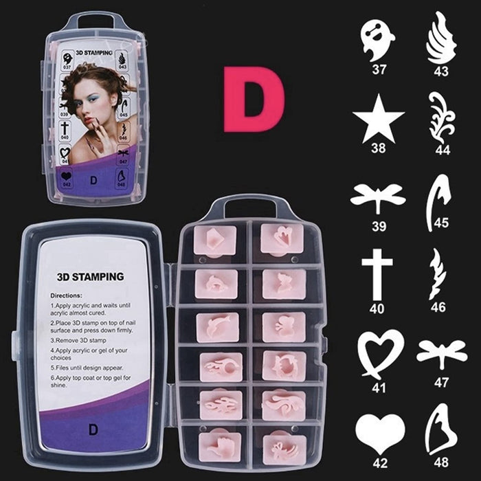 NAIL Art Design - 3D Stamping | Set 192 pcs