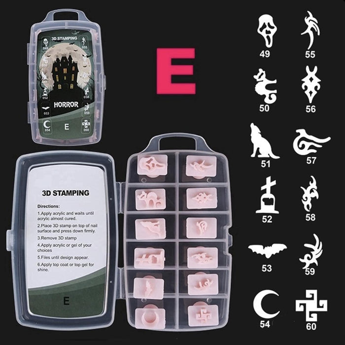 NAIL Art Design - 3D Stamping | Set 192 pcs