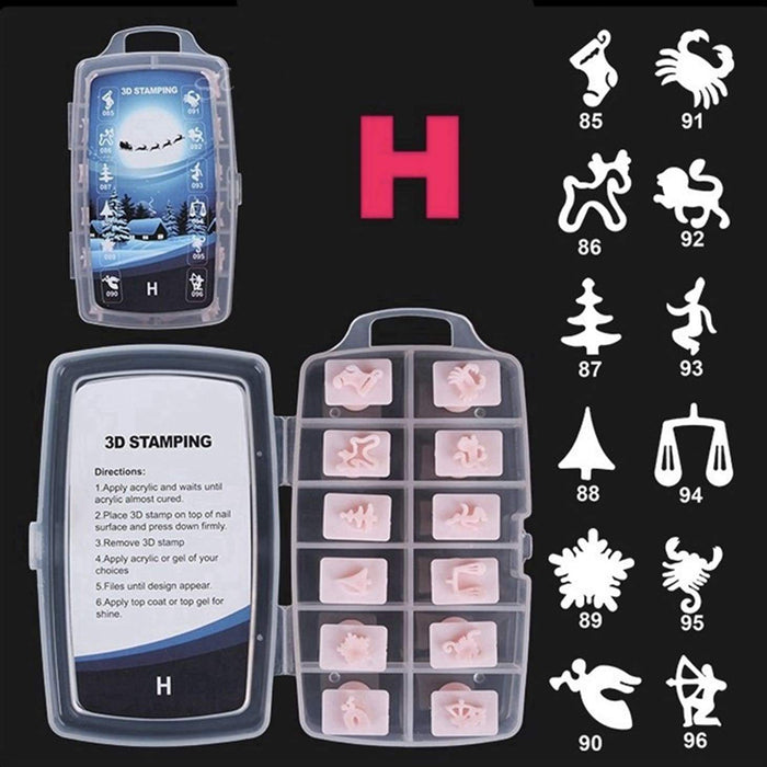 NAIL Art Design - 3D Stamping | Set 192 pcs