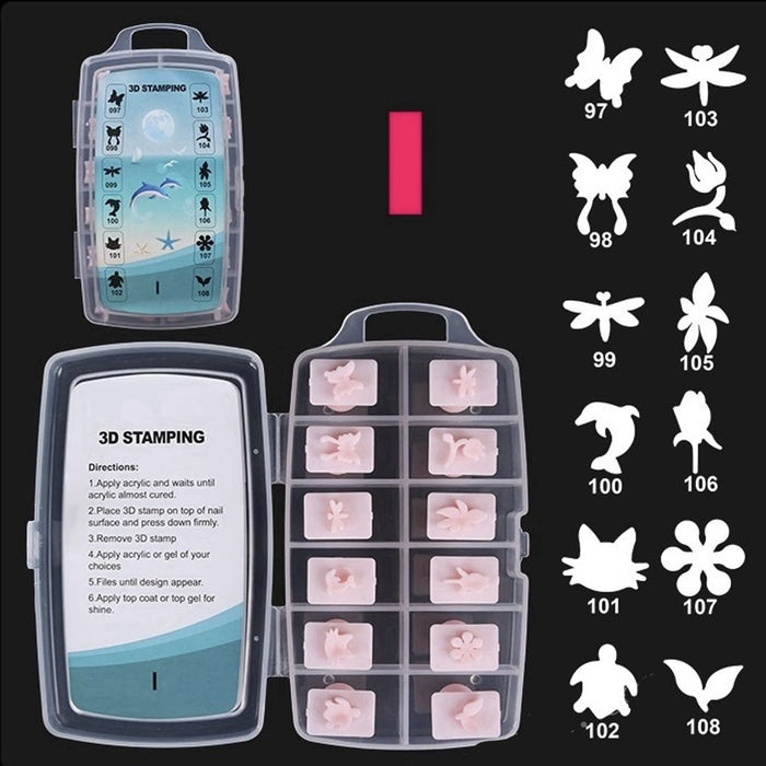 NAIL Art Design - 3D Stamping | Set 192 pcs