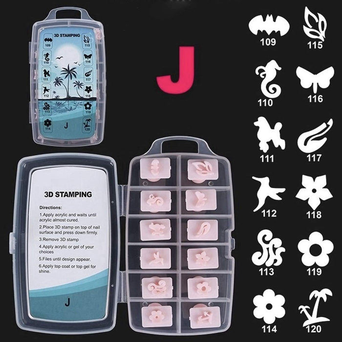 NAIL Art Design - 3D Stamping | Set 192 pcs