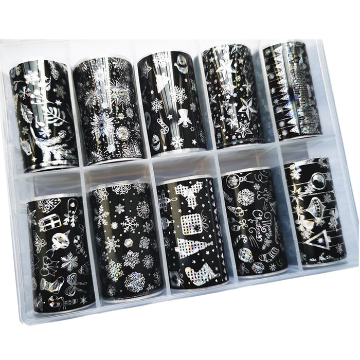 TRANSFER FOIL - CHRISTMAS HOLO BLACK | DFOTX02