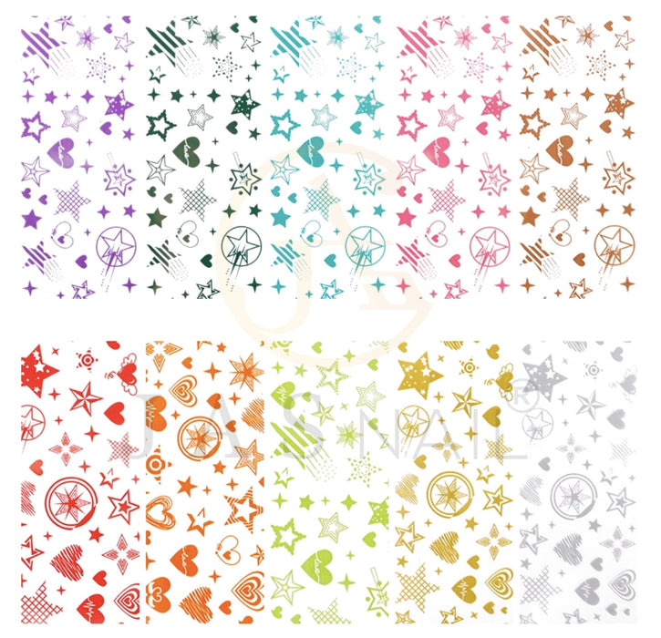 TRANSFER FOIL - STAR, HEART | DFOTSH1