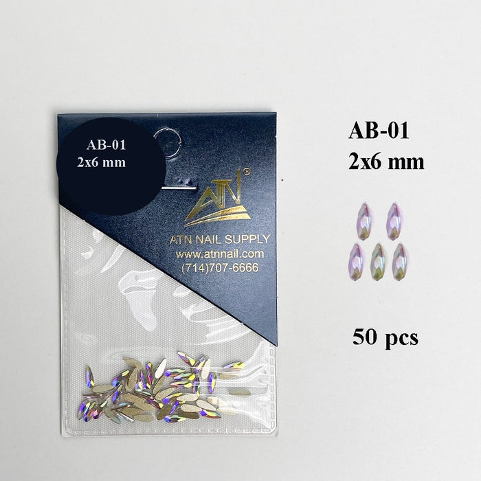 HIGH QUALITY 3D AB RAINBOW DIAMOND GEMSTONE - Flat Back