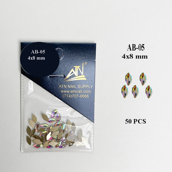 HIGH QUALITY 3D AB RAINBOW DIAMOND GEMSTONE - Flat Back