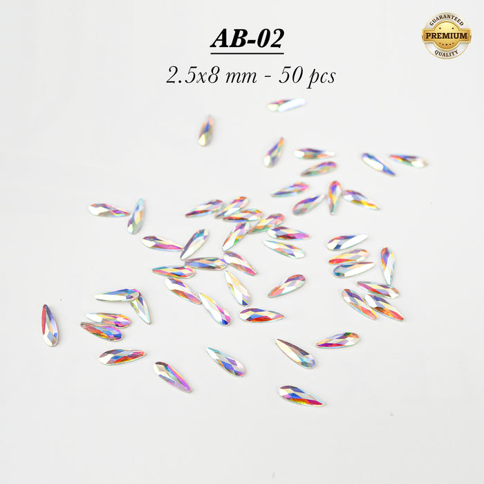 HIGH QUALITY 3D AB RAINBOW DIAMOND GEMSTONE - Flat Back
