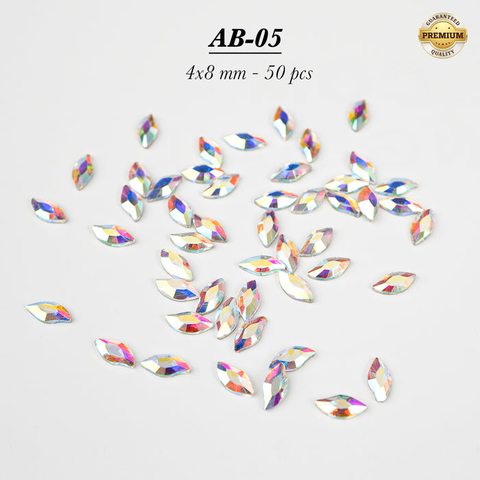HIGH QUALITY 3D AB RAINBOW DIAMOND GEMSTONE - Flat Back