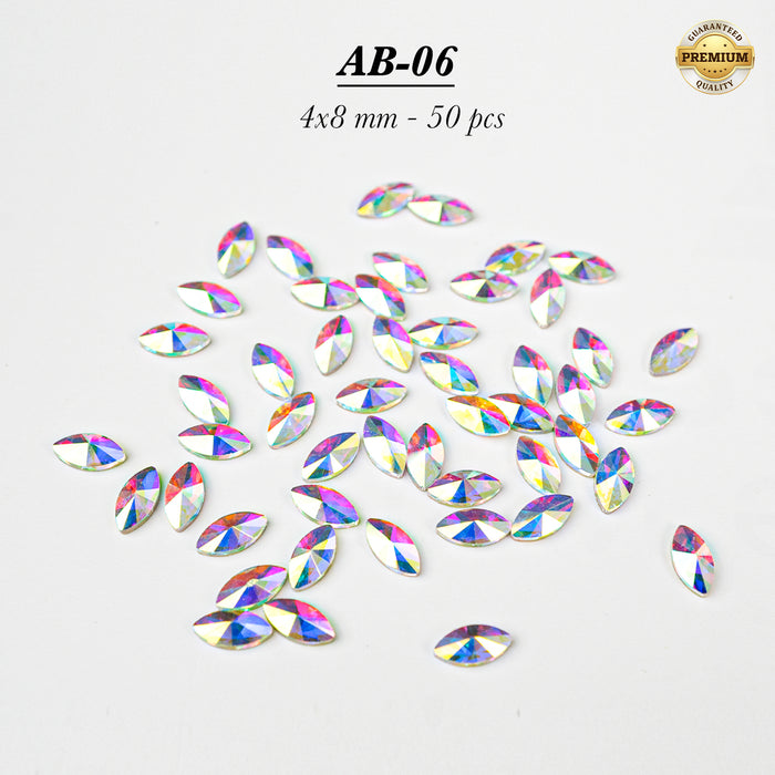 HIGH QUALITY 3D AB RAINBOW DIAMOND GEMSTONE - Flat Back