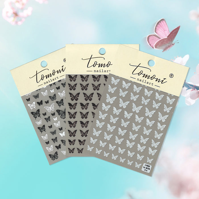 STICKER - BUTTERFLIES - Black & White | SET 3 PCS
