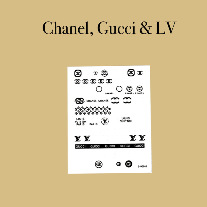 STICKER - CHANEL, GUCCI & LV | SET 5 PCS