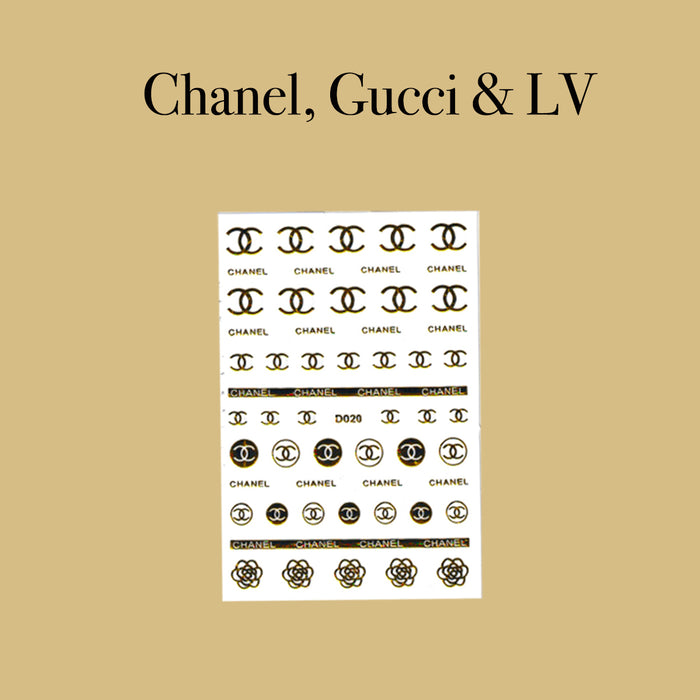 STICKER - CHANEL, GUCCI & LV | SET 5 PCS