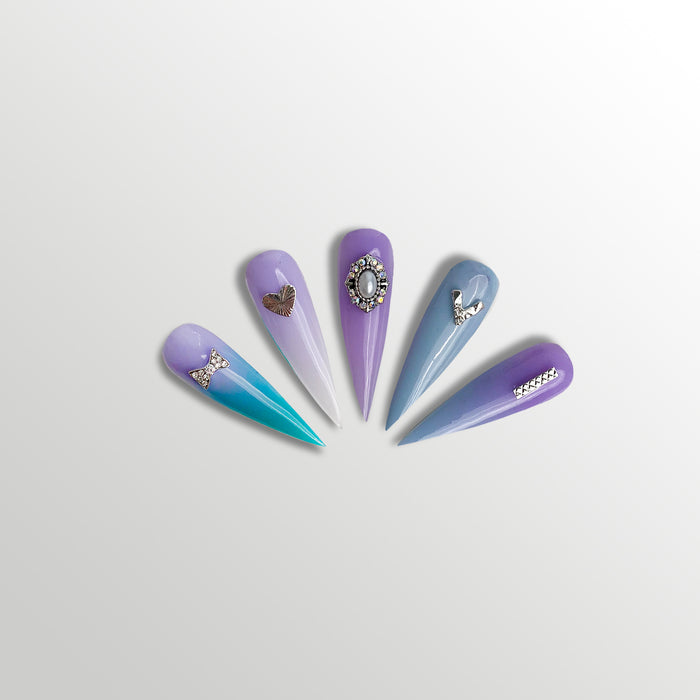 NAIL DECORATION - CHARM - SILVER & GOLD | SET 25 SHAPES