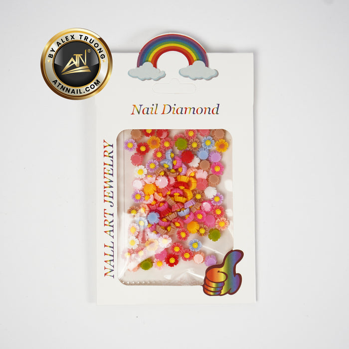Nails Decoration - 5D Colorful Butterfly / Flower & Pearl