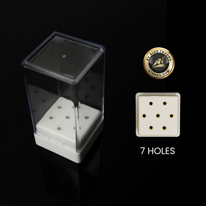 7 Holes Nail Drill Bit Container