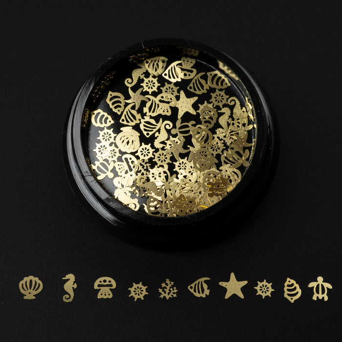Copper Alloy Nails Decoration 5 Styles - Forest, Seaside, Tropical, Universe, Ocean