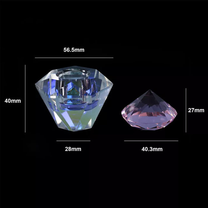 CRYSTAL LIQUID JAR - DIAMOND LID | 2 Colors