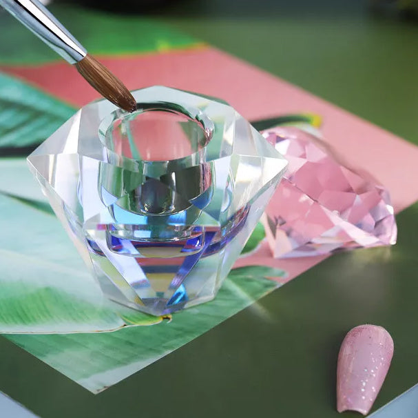 CRYSTAL LIQUID JAR - DIAMOND LID | 2 Colors