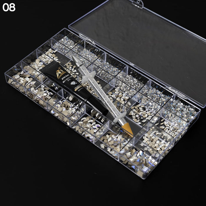 New Diamond box - Mixed Shapes Rhinestone | 20 Shapes/Pack