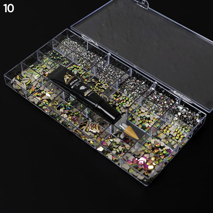 New Diamond box - Mixed Shapes Rhinestone | 20 Shapes/Pack