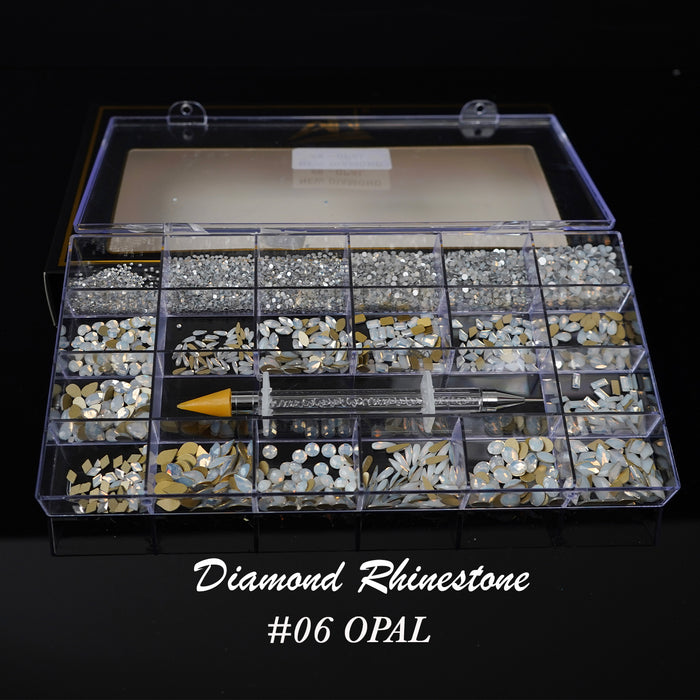 New Diamond box - Mixed Shapes Rhinestone | 20 Shapes/Pack