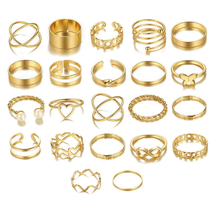 Finger Ring Set - Jewelry Nail Decoration