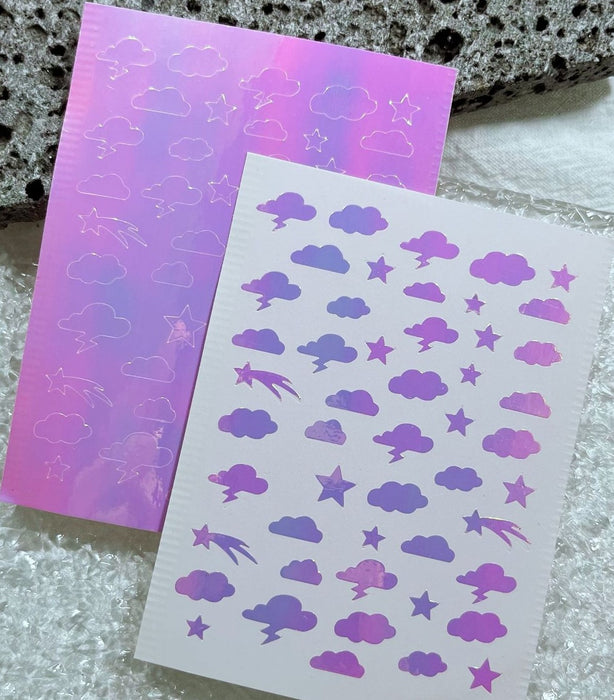 STICKER - Nail Art Airbrush Aurora  - Set B | 4 pcs