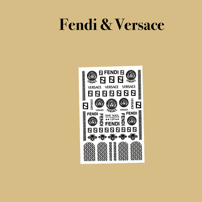 STICKER - FENDI & VERSACE | SET 6 PCS