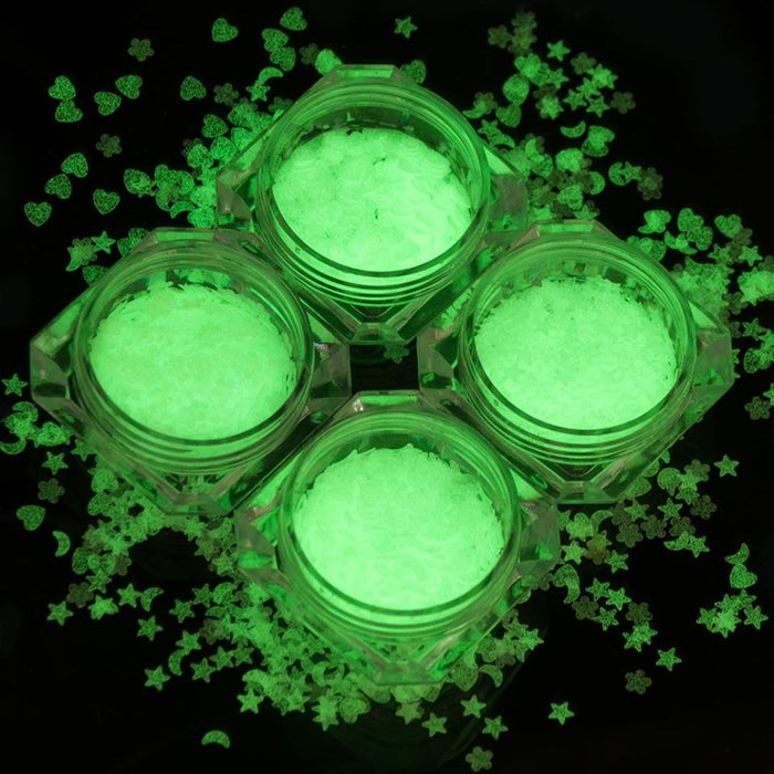 GLITTER - SET 4 - GLOW IN THE DARK