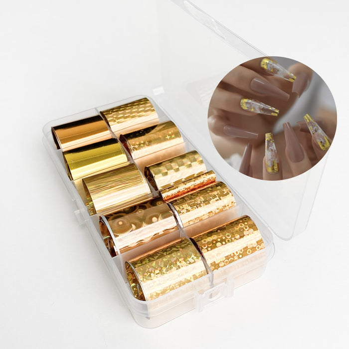 METALIC GOLD - WHITE FOIL 10 pcs/ box