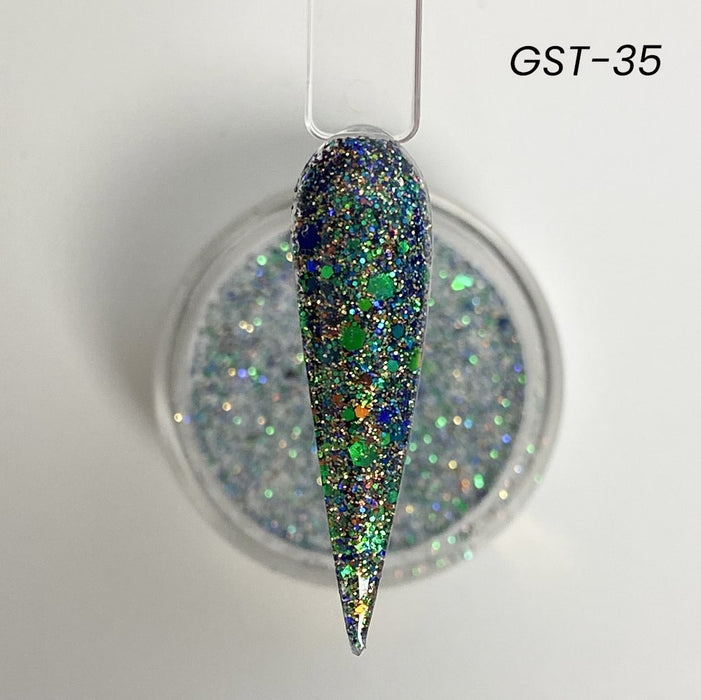 GEMS - COLLECTION 36 COLORS GLITTER POWDER