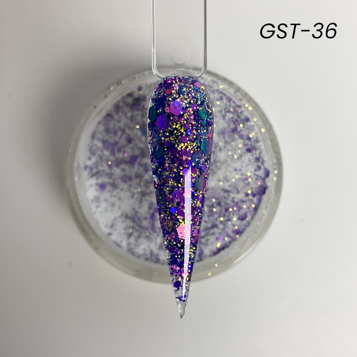 GEMS - COLLECTION 36 COLORS GLITTER POWDER