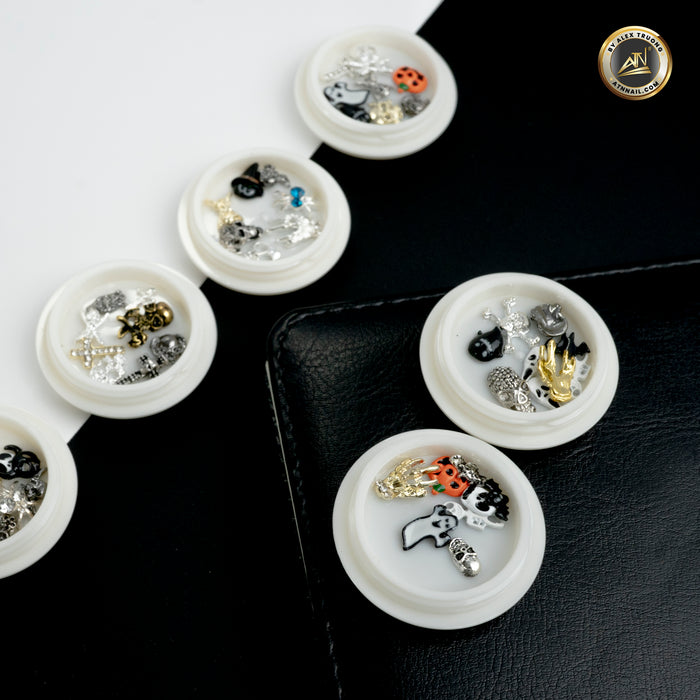 NAIL DECORATION - CHARM - 3D Metal Halloween | Set 6