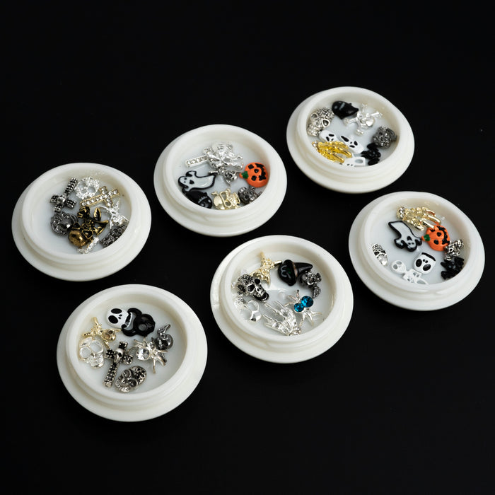 NAIL DECORATION - CHARM - 3D Metal Halloween | Set 6