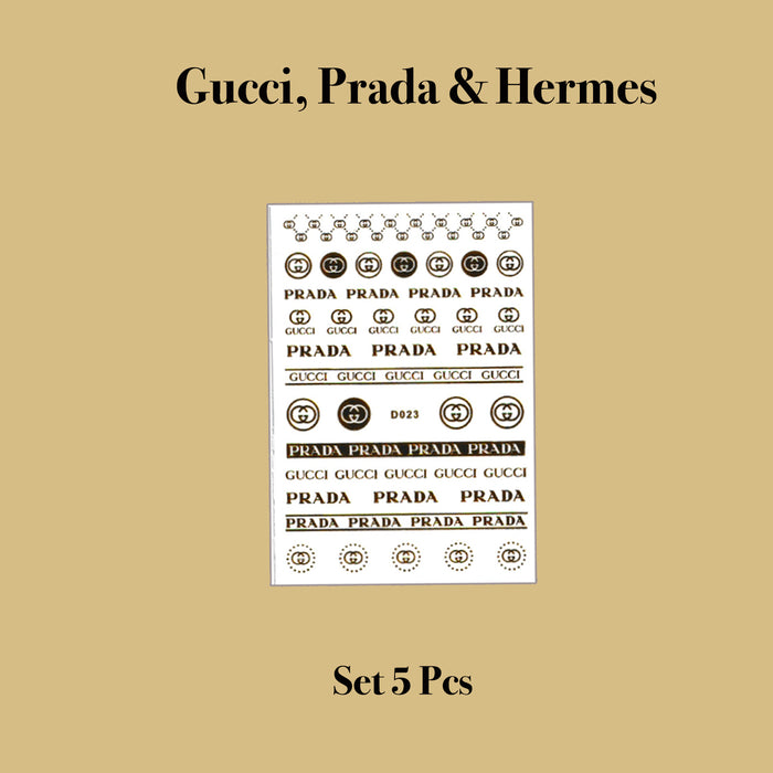 STICKER - PRADA, GUCCI & HERMES | SET 7 PCS